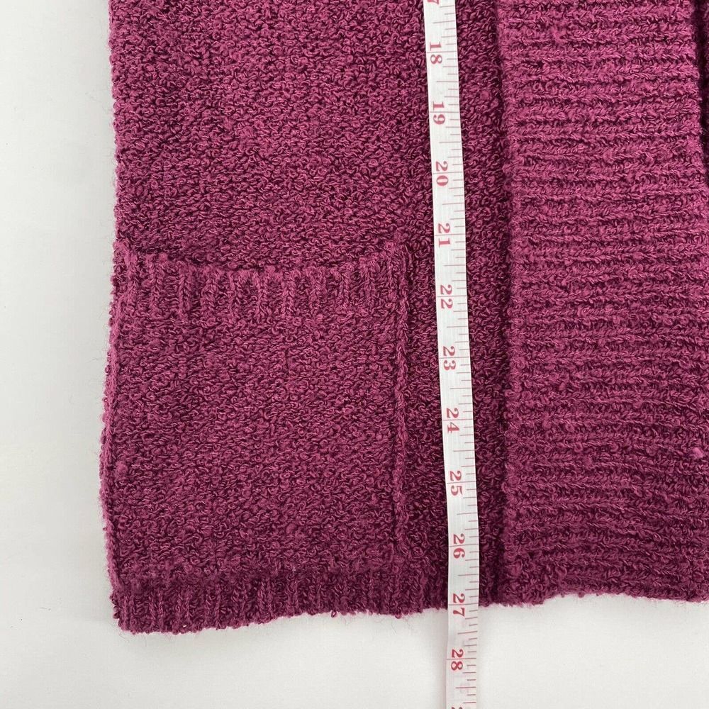Vintage Le Chois Knit‎ Open Front Cardigan Sweater Boucle Pink Size M - Picture 11 of 11